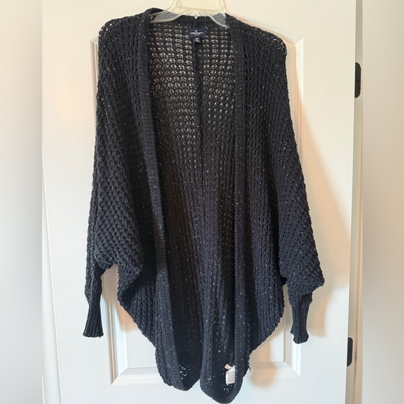 American Eagle Outfitters Black Open Knit Cardigan - Picture 1 of 3